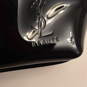 Yves Saint Laurent Black and Gold Pouch